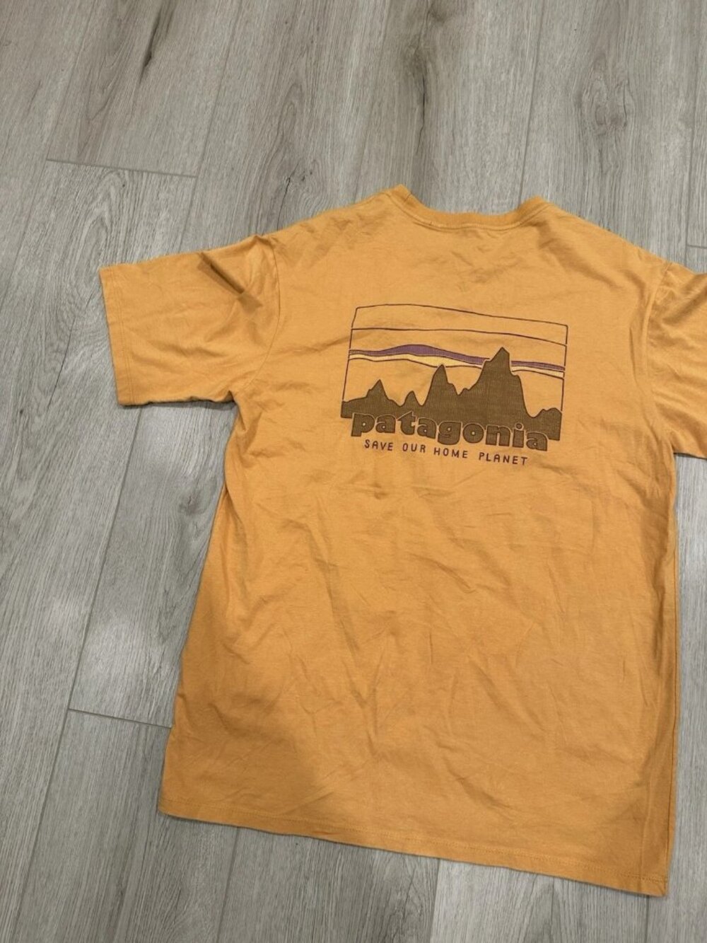 NEW Patagonia Men's '73 Skyline Organic Cotton T-Shirt S NWT Gold